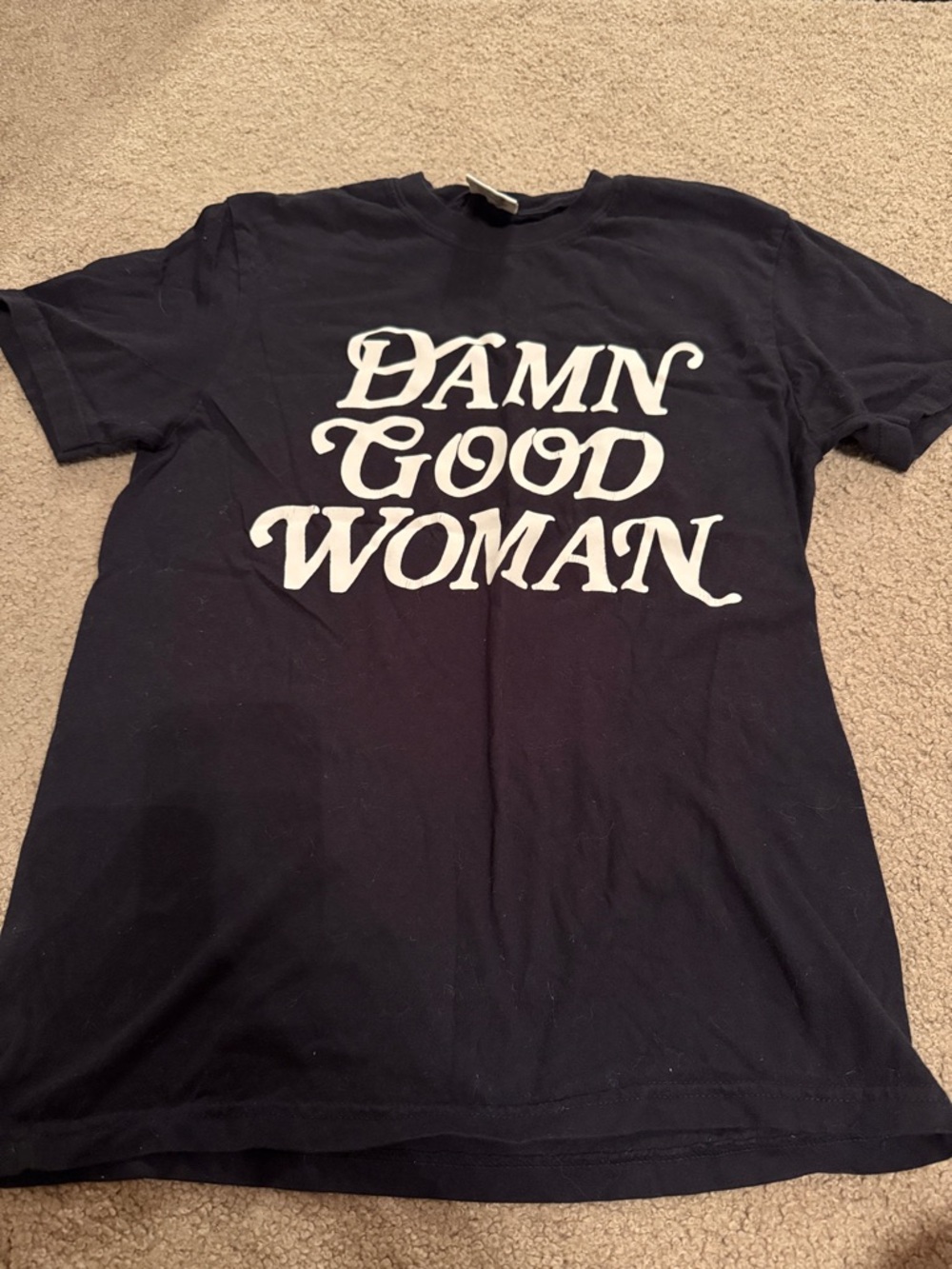 Comfort Colors Navy Graphic Tee with White Label
